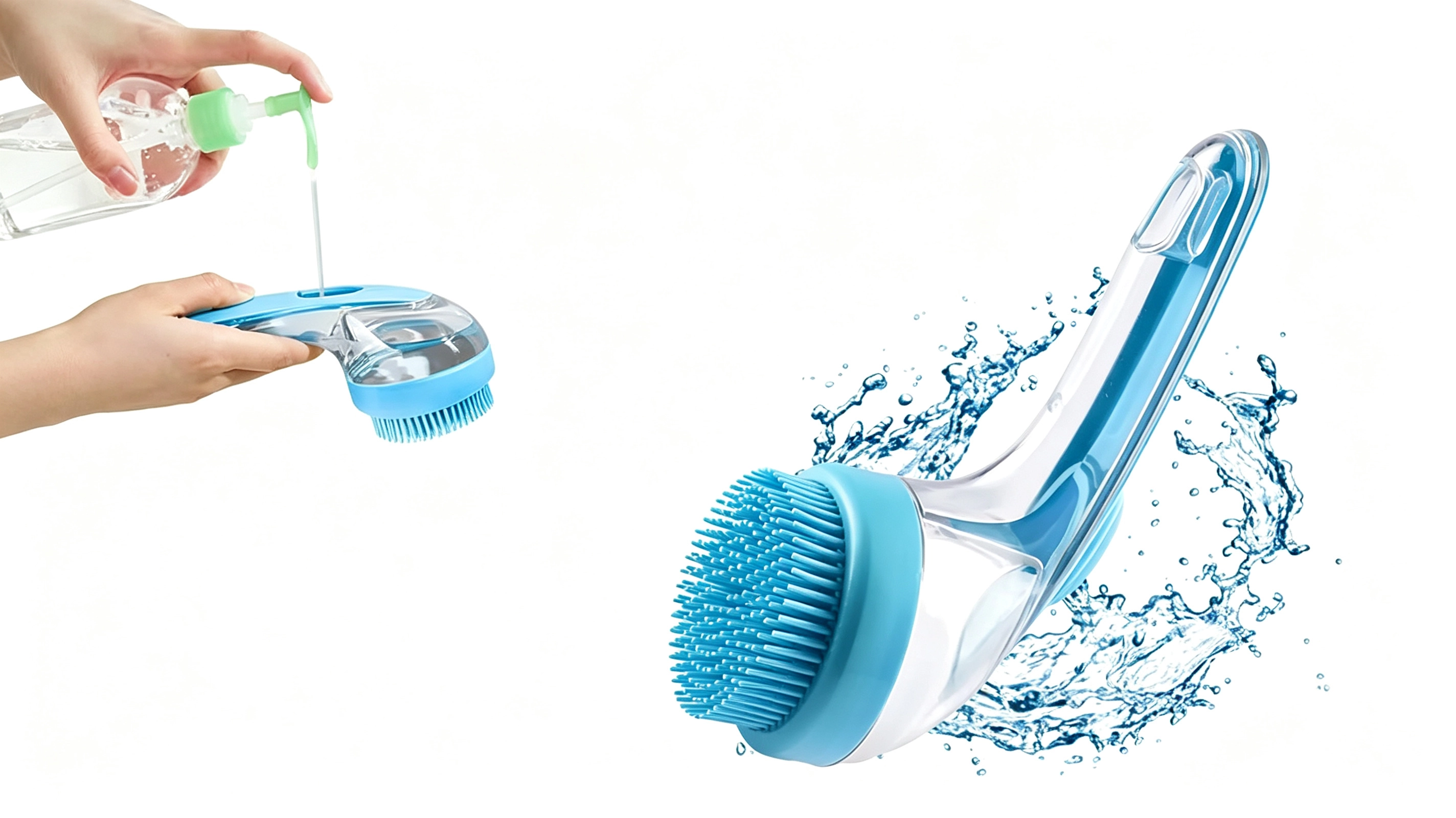 Pet Grooming Brush with Soap Dispenser – Soft Silicone, Wet & Dry Use