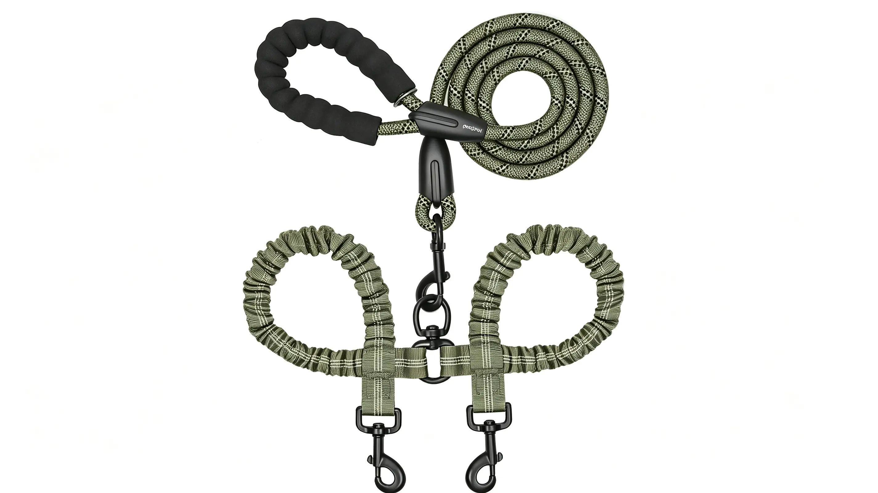 double-dog-leash-bungee-padded-reflectiv