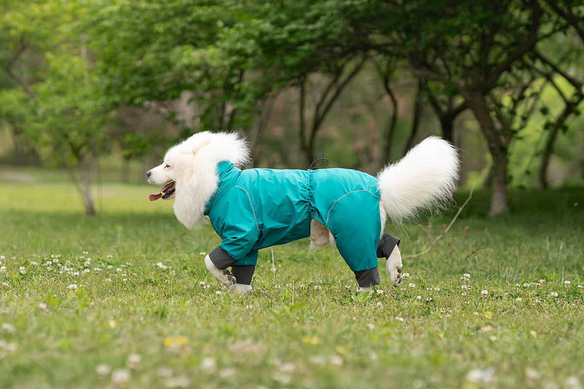 hooded-waterproof-dog-jumpsuit-adjustable-drawstring