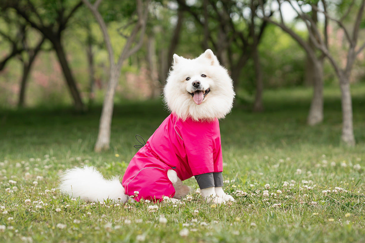 hooded-waterproof-dog-jumpsuit-adjustable-drawstring