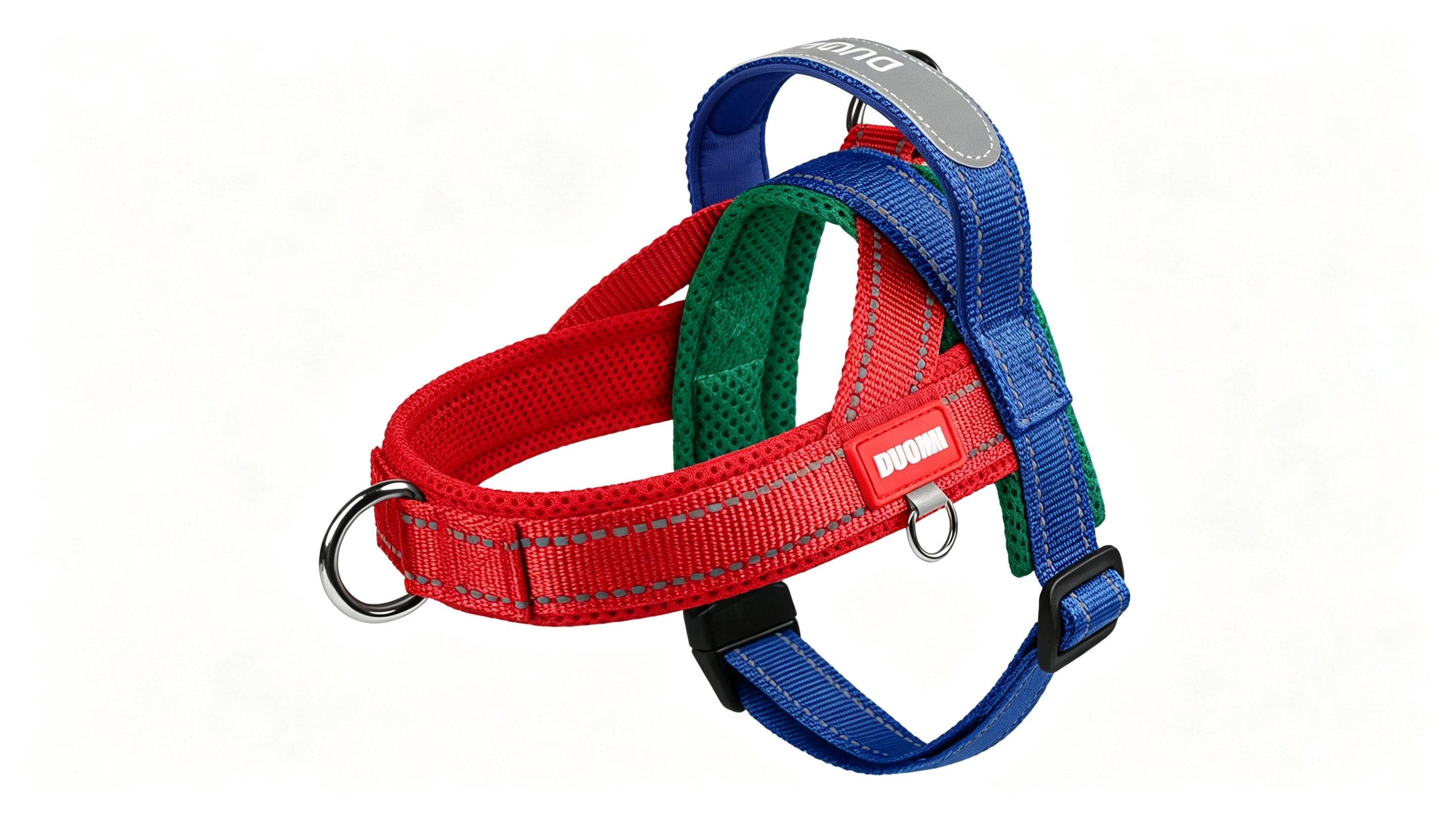 No-Pull Dog Harness – Arch Handle, Side D-Ring & Safety Clip