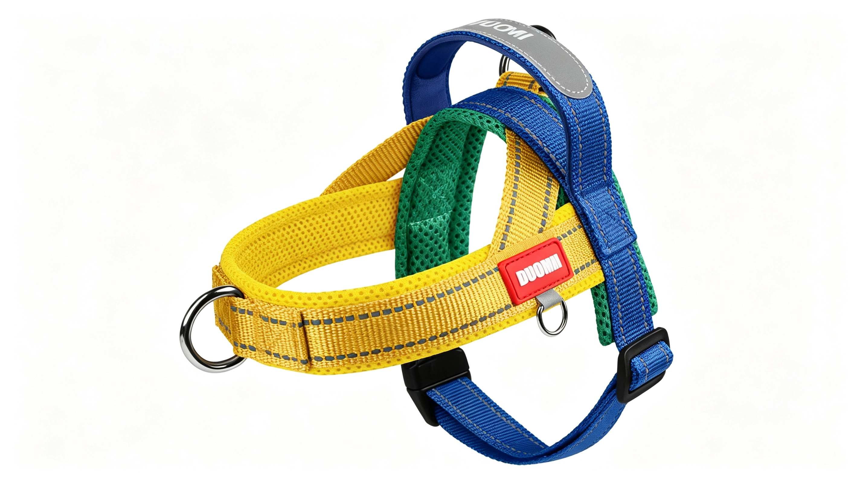 No-Pull Dog Harness – Arch Handle, Side D-Ring & Safety Clip