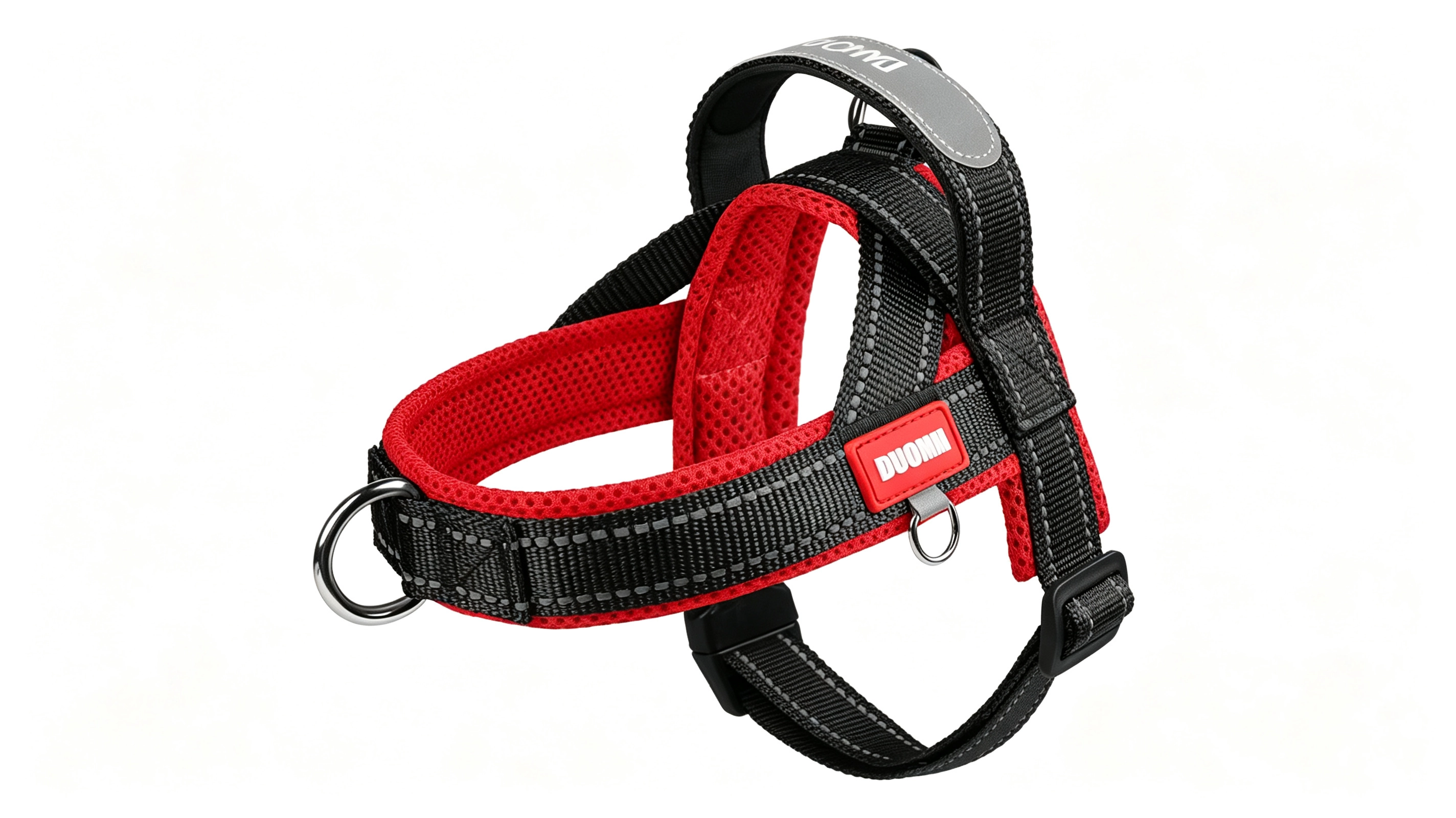 No-Pull Dog Harness – Arch Handle, Side D-Ring & Safety Clip