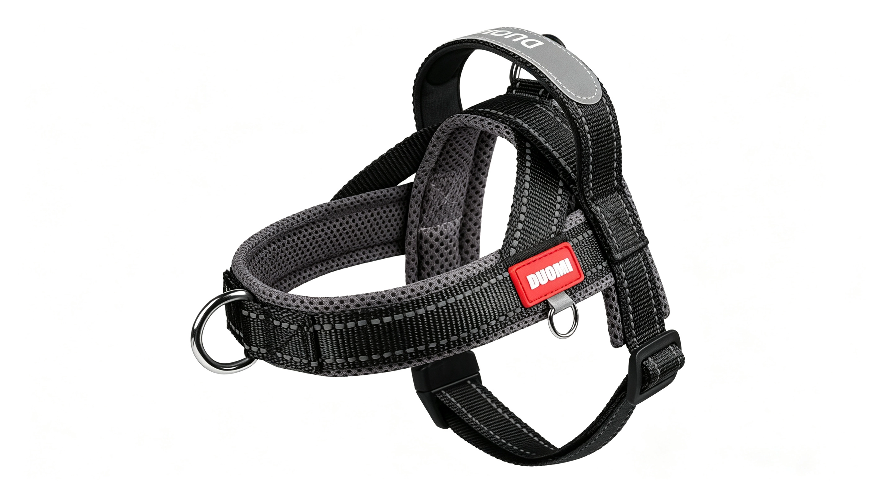 No-Pull Dog Harness – Arch Handle, Side D-Ring & Safety Clip
