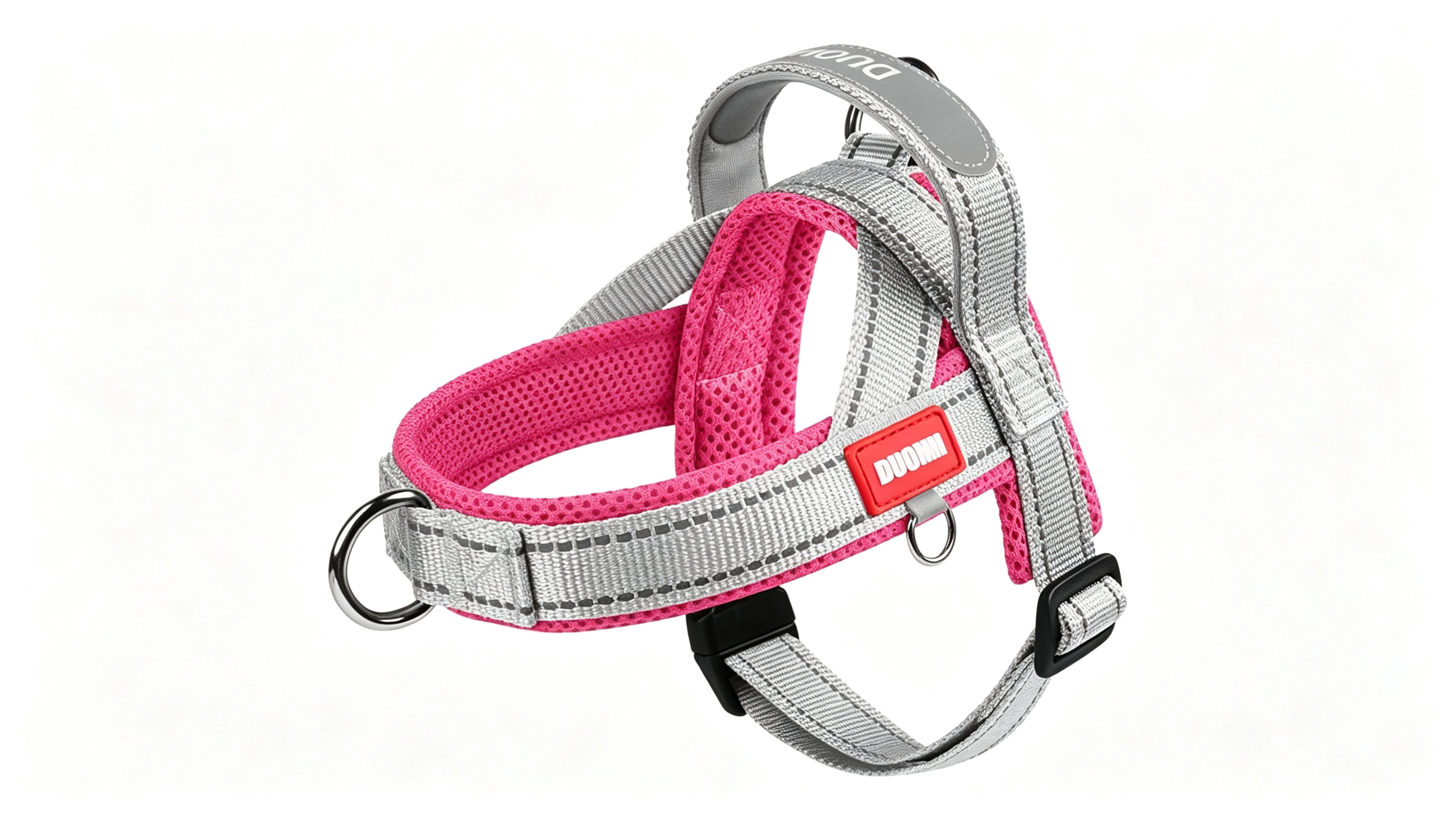 No-Pull Dog Harness – Arch Handle, Side D-Ring & Safety Clip