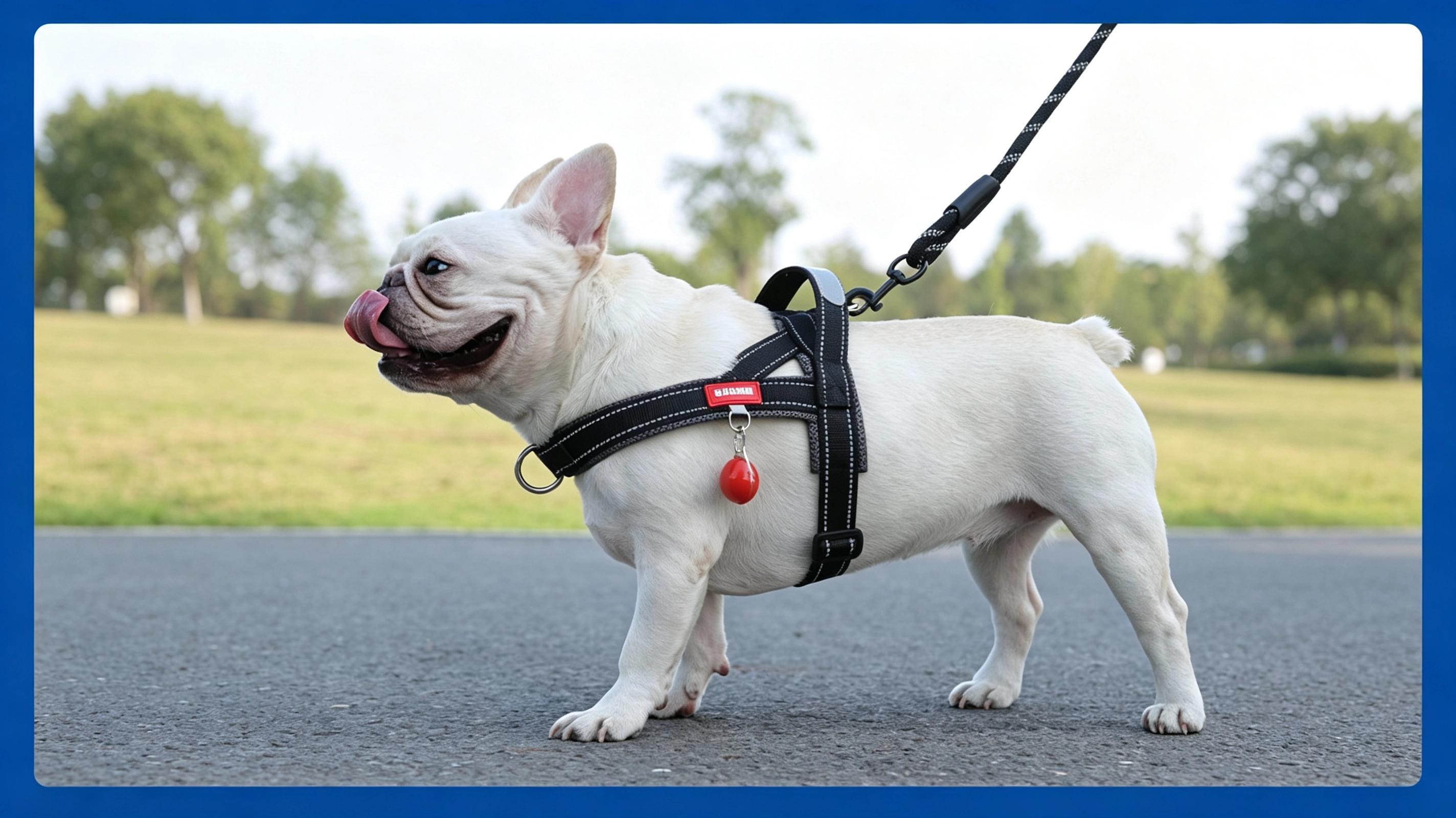 No-Pull Dog Harness – Arch Handle, Side D-Ring & Safety Clip