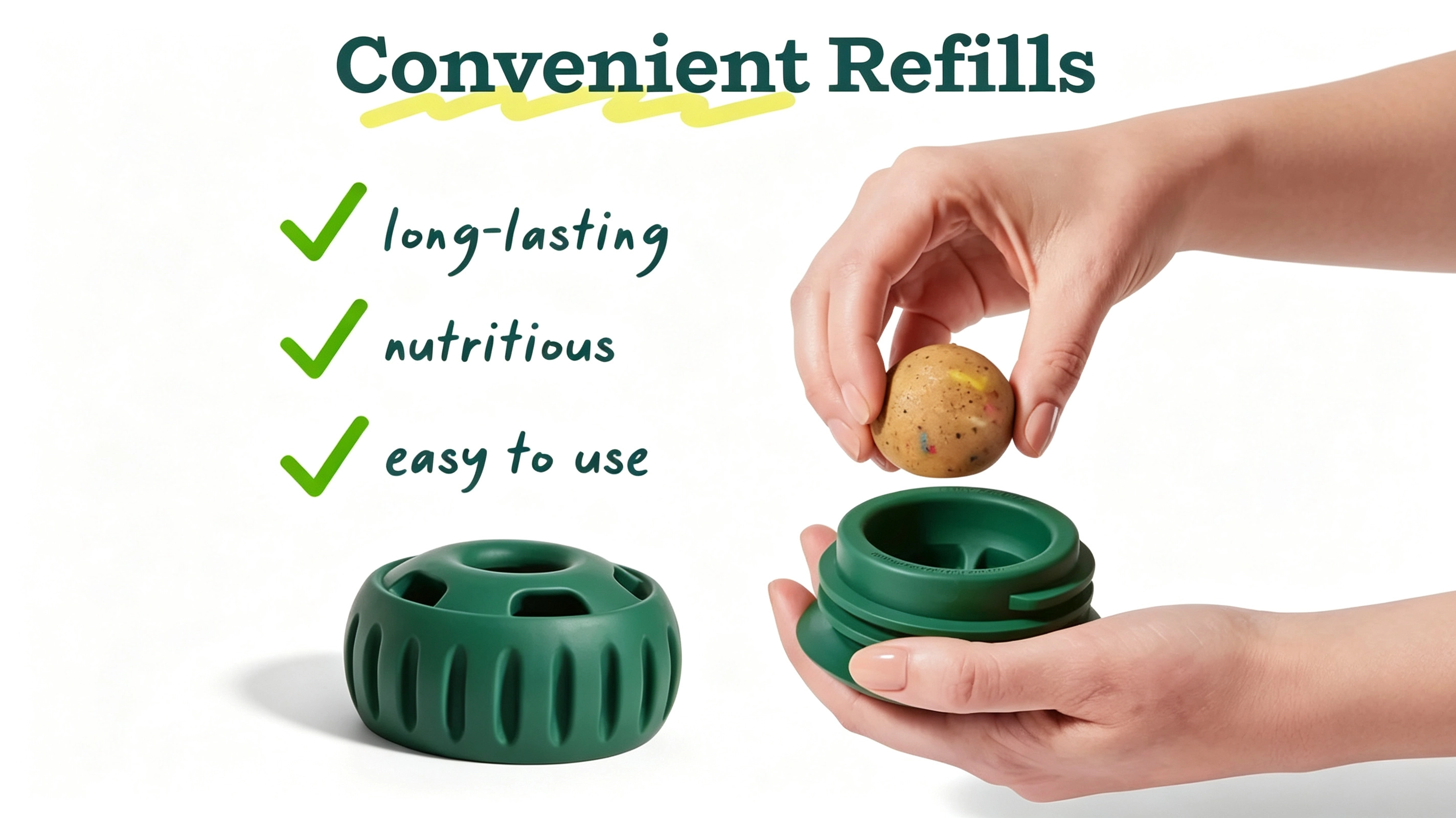 Dog Treat Dispensing Toy (Freezable Mold Included)