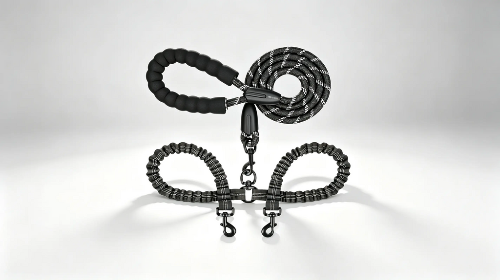 double-dog-leash-bungee-padded-reflectiv
