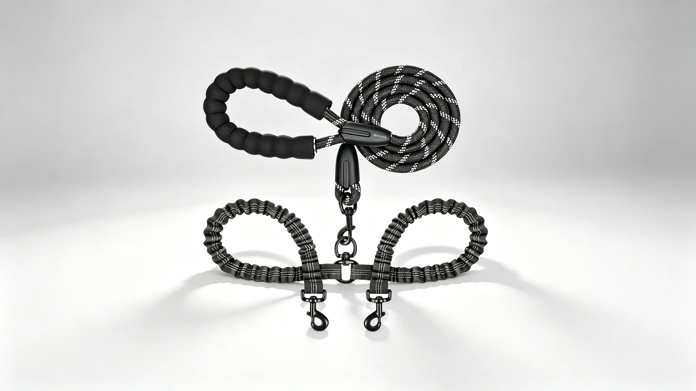 double-dog-leash-bungee-padded-reflectiv