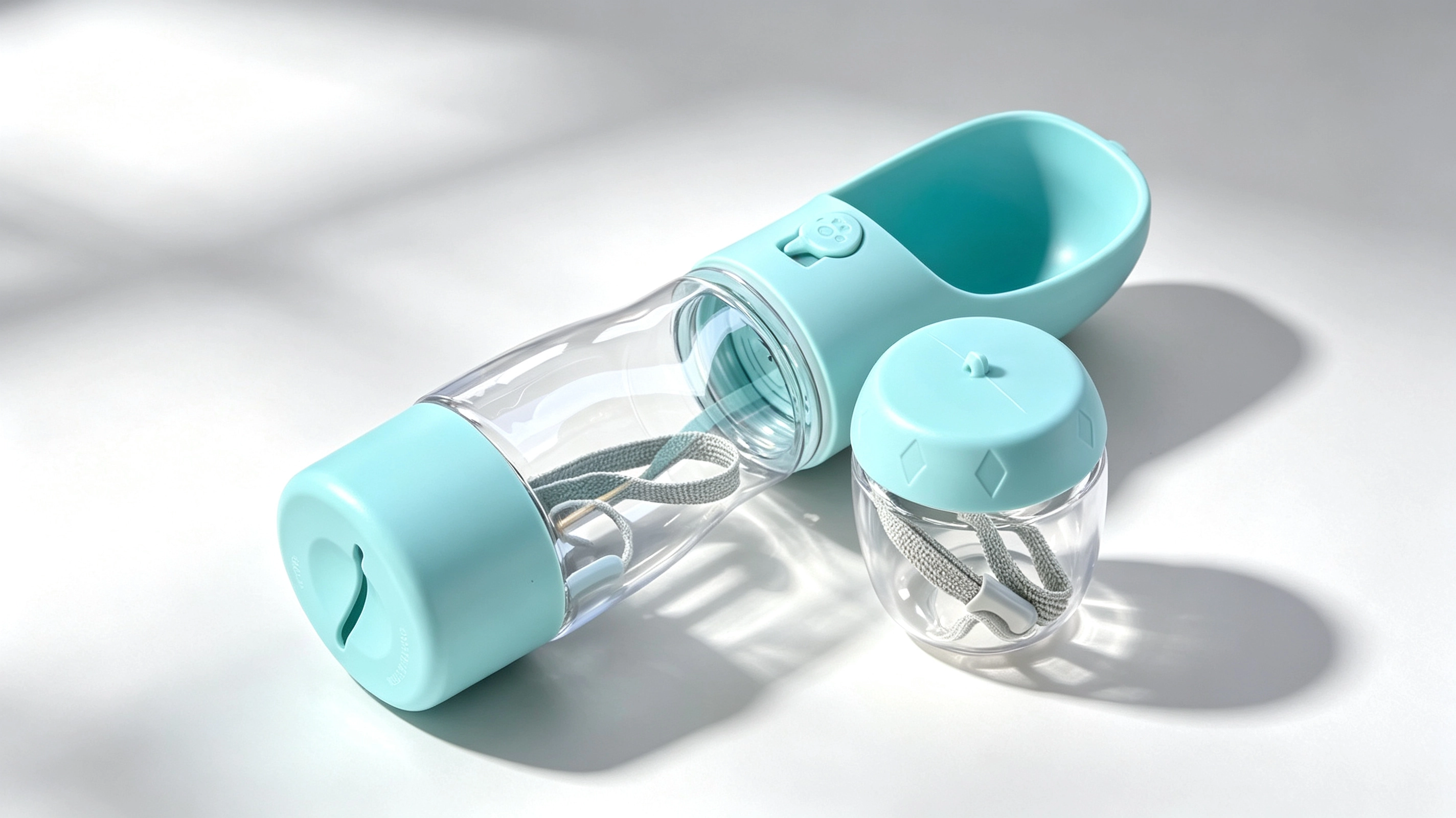 3-in-1 Pet Water Bottle – Water, Food & Waste Bag Storage