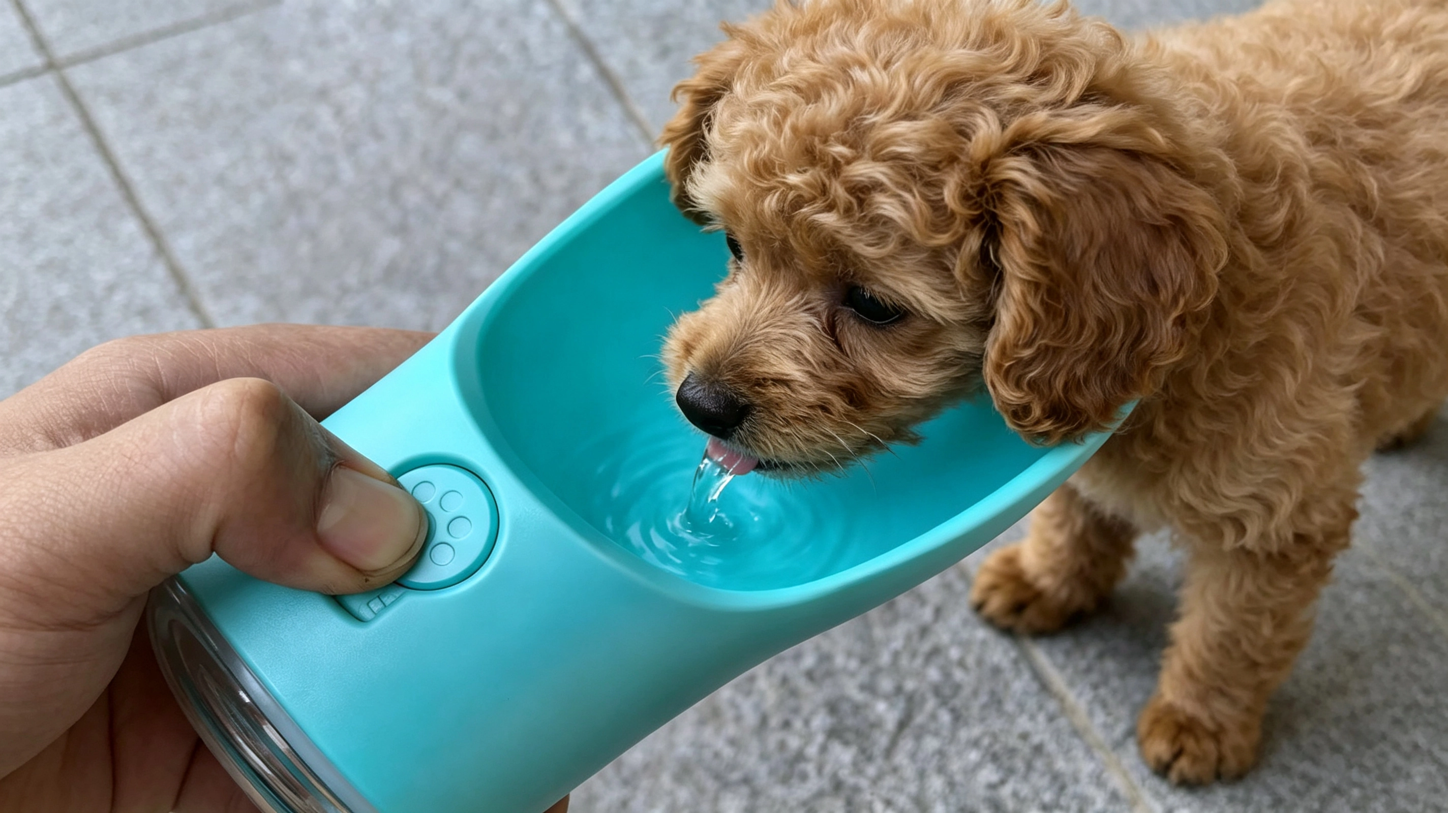 3-in-1 Pet Water Bottle – Water, Food & Waste Bag Storage